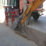 عملیات تسطیح پیاده راه لای روبی و نظافت خیابان مولانا3