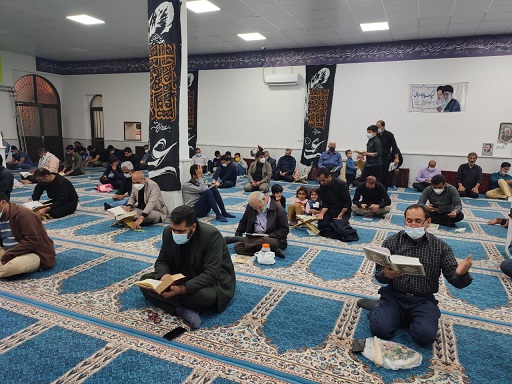 گزارش تصویری برگزاری مراسم احیا شب بیست یکم ماه رمضان شهر صدرا مسجد امام رضا(ع)